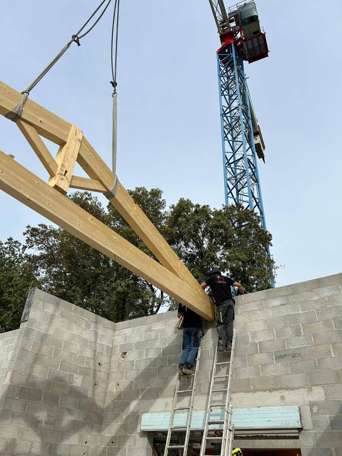 Charpente traditionnelle pour construction neuve à Aix-en-Provence