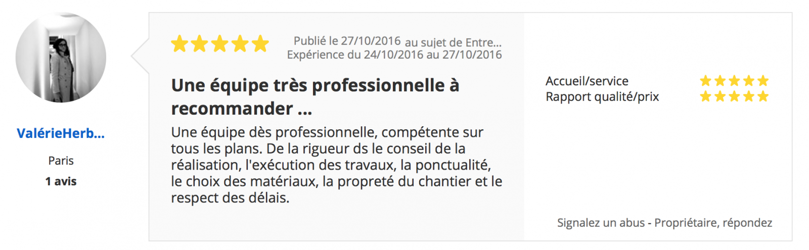 Entreprise étanchéité la ciotat  : avis client