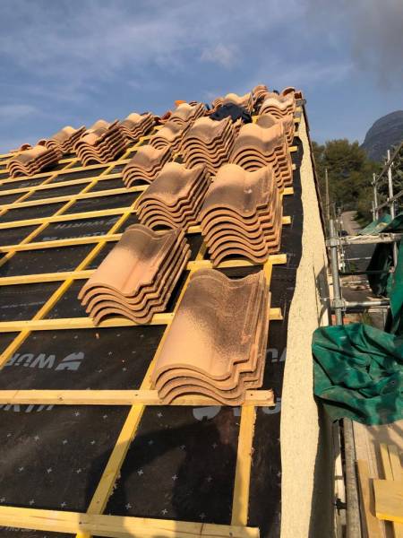 Remplacement de la couverture d'une villa près d'Aix en Provence