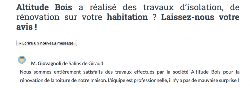 Rénovation de la toiture de maison : entièrement satisfaits !